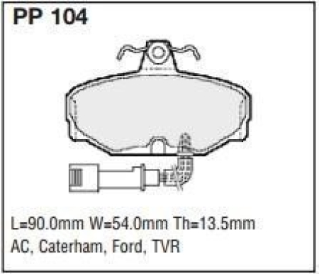 Black Diamond PP104 predator pad brake pad kit PP104