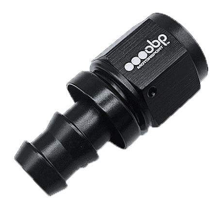OBP AN8 Straight Fitting - BLACK OBP-PL-8-S