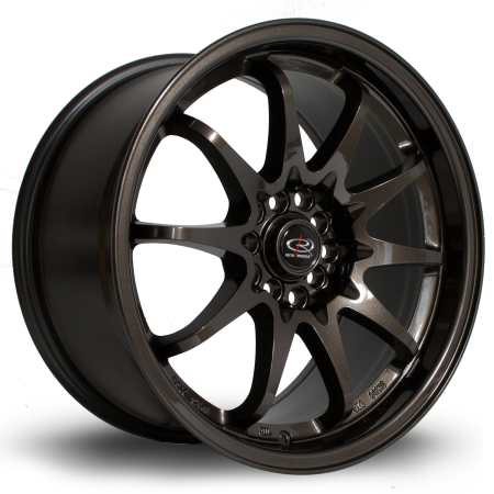 Rota Fighter 17x9" 5x100/5x114.3 ET50 Gunmetal wheels FI109017DOP50PCGM0730
