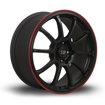 Rota Force 17x8" 5x100 ET35 FBlackRLip wheels GFOR8017O1P35PCFBR0730