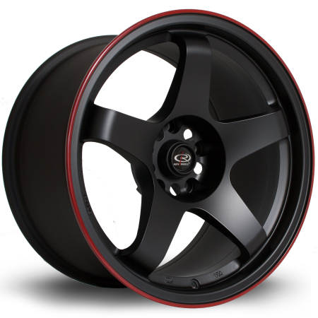 Rota GTR 17x9.5" 5x114.3 ET30 FBlackRLip wheels P45R9517D1P30PCFBR0730